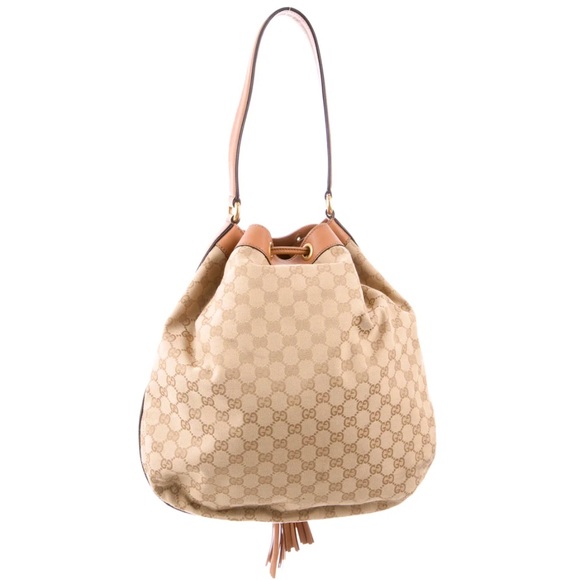 GUCCI | GG canvas/leather | Rania Web | DRAWSTRING | Shoulder Bag - Picture 4 of 5